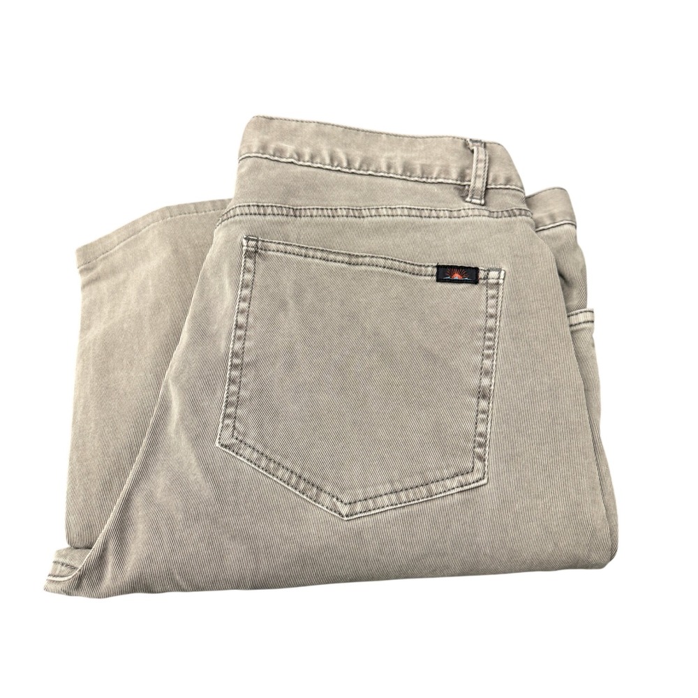 Faherty Pants Mens 33 (34x28 ACTUAL) Comfort Twill 5-Pocket Gray Casual HEMMED